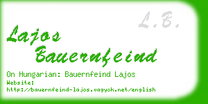 lajos bauernfeind business card
